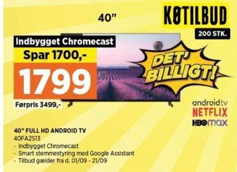Power 40" FULL HD ANDROID TV 40FA2S13 tilbud