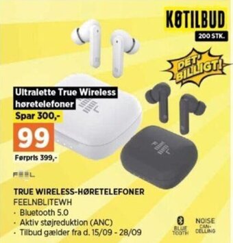 Power TRUE WIRELESS-HØRETELEFONER FEELNBLITEWH tilbud