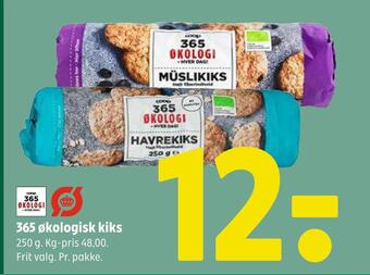 Coop 365 365 økologisk kiks tilbud
