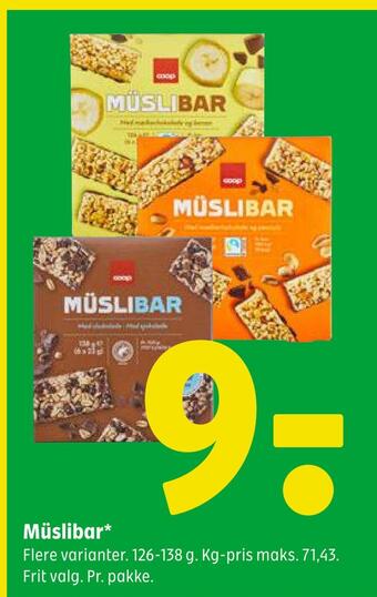 Coop 365 Müslibar tilbud