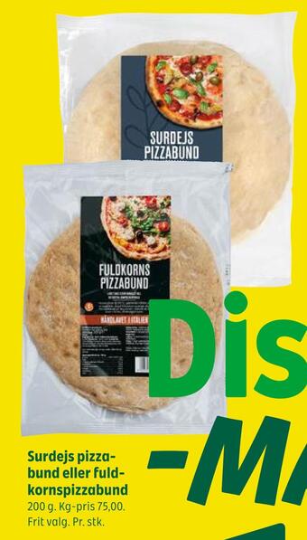 Coop 365 Surdejs pizza bund eller fuldkornspizzabund tilbud