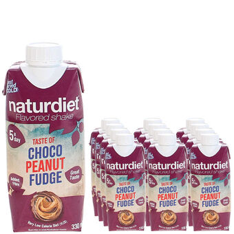 Naturdiet - måltidserstatning shake peanut & fudge 12-pak