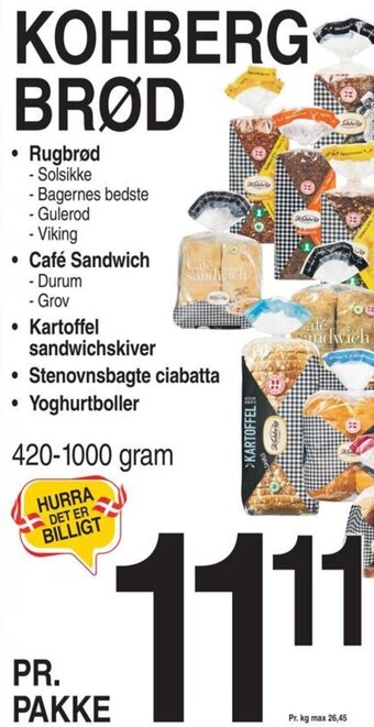 ABC Lavpris KOHBERG BRØD tilbud