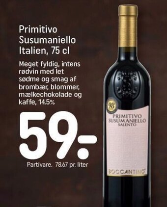 Primitivo Susumaniello Italien, 75 cl