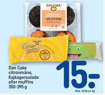 REMA 1000 Dan Cake citronmåne, Kajkageroulade eller muffins 350-395 g tilbud