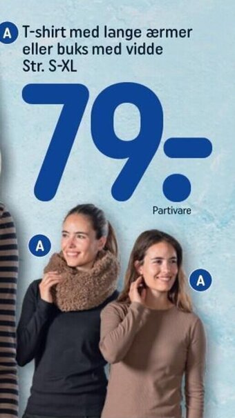 T-shirt med lange ærmer eller buks med vidde Str. S-XL