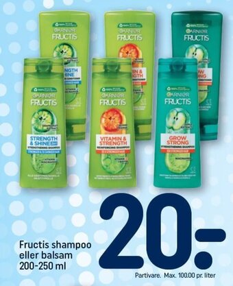 REMA 1000 Fructis shampoo eller balsam 200-250 ml tilbud