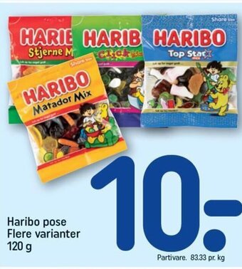 Rema 1000 Haribo pose Flere varianter 120 g tilbud