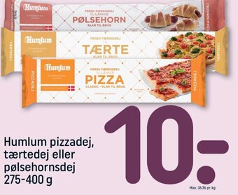 REMA 1000 Humlum pizzadej, tærtedej eller pølsehornsdej 275-400 g tilbud