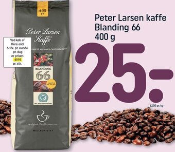 REMA 1000 Peter Larsen kaffe Blanding 66 400 g tilbud