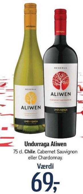 Føtex Undurraga Aliwen 75 cl. Chile tilbud