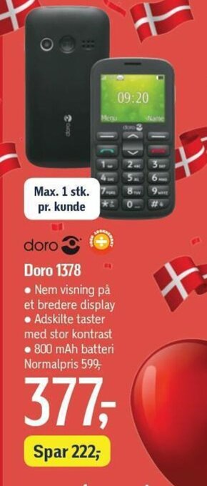 Føtex Doro 1378 tilbud