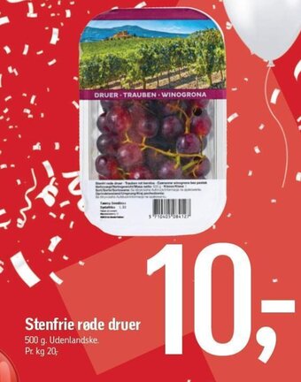 Føtex Stenfrie røde druer tilbud