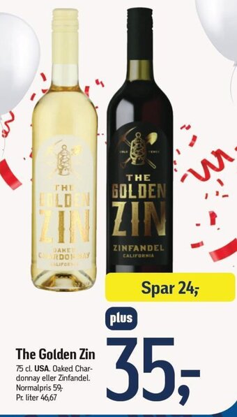 Føtex The Golden Zin 75 cl. tilbud