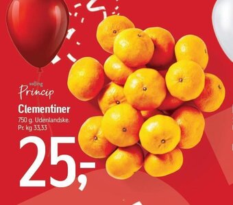 Føtex Clementiner 750 g. tilbud