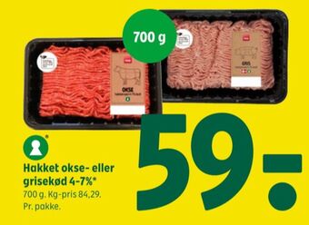 Coop 365 Coop hakket grisekød 4-7% tilbud