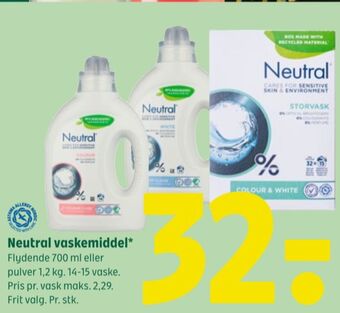 Coop 365 Neutral vaskepulver tilbud