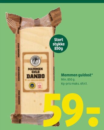 Mammen skæreost danbo guld mellemlagret