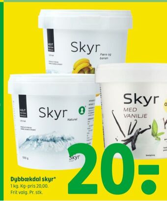 Coop 365 Dybbækdal skyr pære & banan tilbud
