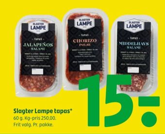 Coop 365 Slagter lampe middelhavs salami tilbud