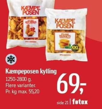 Føtex Kæmpeposen kylling tilbud