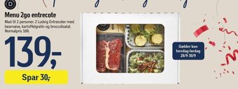 Menu 2go entrecote