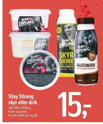 Føtex Stay Strong skyr eller drik tilbud