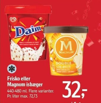 Føtex Frisko eller Magnum isbæger tilbud