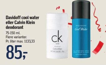 Føtex Davidoff cool water eller Calvin Klein deodorant tilbud