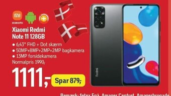 Føtex Xiaomi Redmi Note 11 128GB tilbud
