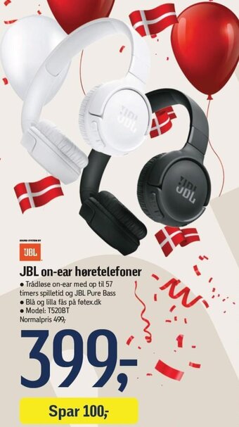 Føtex JBL on-ear høretelefoner tilbud