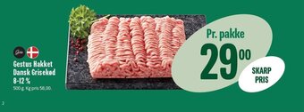 Min Købmand Gestus Hakket Dansk Grisekød 8-12 % tilbud