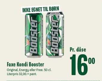 Min Købmand Faxe Kondi Booster tilbud