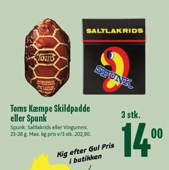Min Købmand Toms Kæmpe Skildpadde eller Spunk tilbud