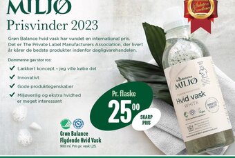 Min Købmand Grøn Balance Flydende Hvid Vask tilbud
