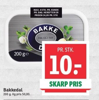 SPAR Bakkedal 200 g. tilbud
