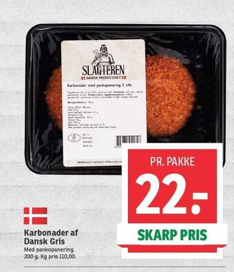 SPAR Karbonader af Dansk Gris tilbud
