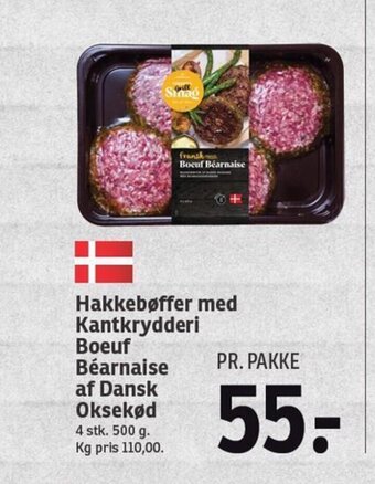 SPAR Hakkebøffer med Kantkrydderi Boeuf Béarnaise af Dansk Oksekød tilbud