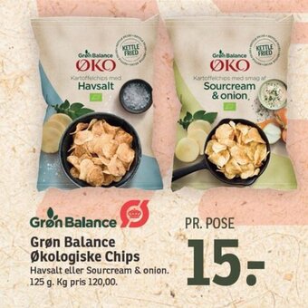 SPAR Gron Balance Økologiske Chips tilbud