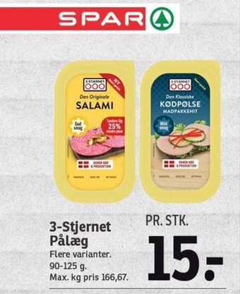 SPAR 3-Stjernet Pålæg tilbud