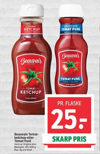 SPAR Beauvais Tomat-ketchup eller Tomat Puré tilbud