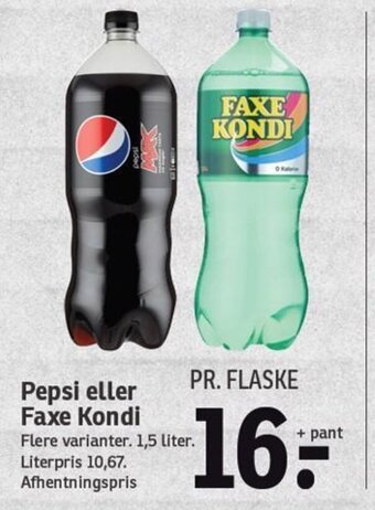 SPAR Pepsi eller Faxe Kondi tilbud