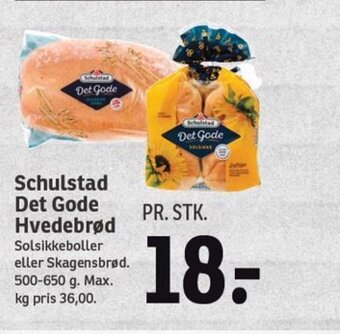 SPAR Schulstad Det Gode Hvedebrød tilbud