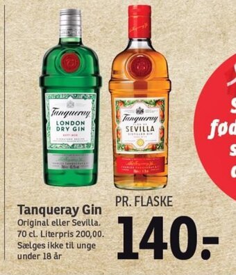 SPAR Tanqueray Gin tilbud