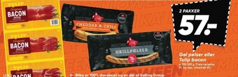 Bilka Gøl pølser eller tulip bacon tilbud