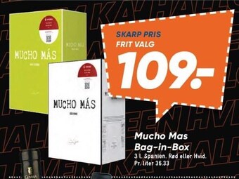 Bilka Mucho mas bag-in-box tilbud