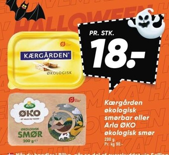 Bilka Kærgården økologisk smørbar eller arla øko økologisk smør tilbud