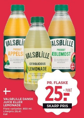 MENY Valsølille dansk juice eller lemonade tilbud