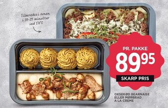 MENY Oksekød bearnaise eller mørbrad a la creme tilbud