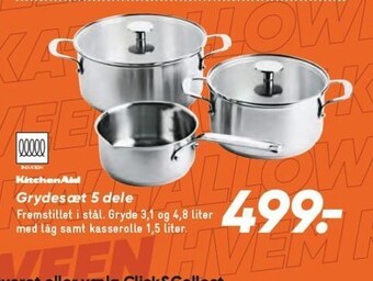 Bilka Grydesæt 5 dele tilbud